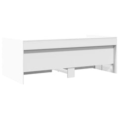 Daybed with Drawers without Mattress 90x200 cm White