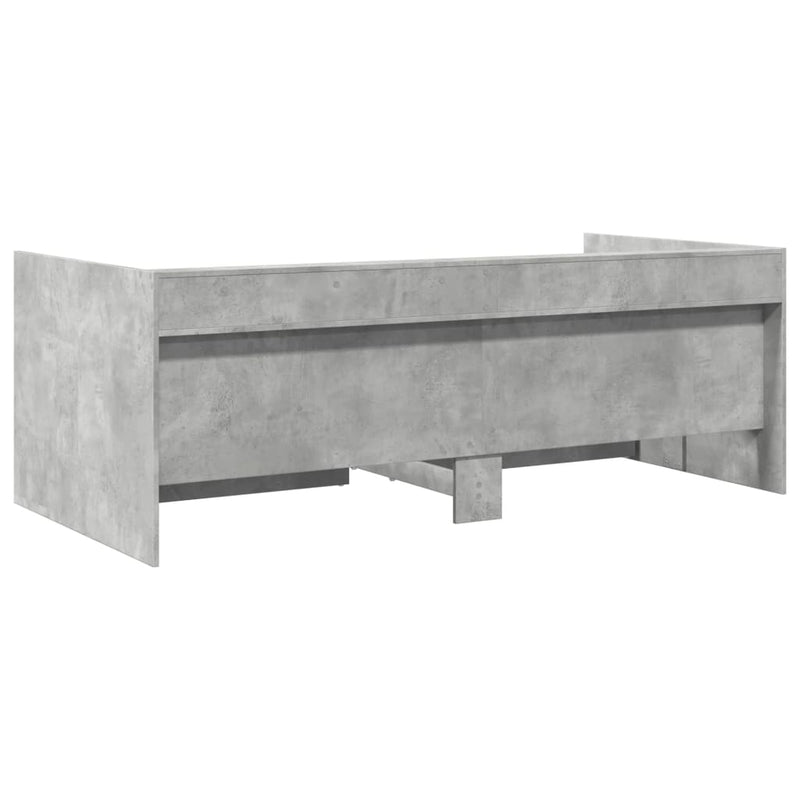 Daybed with Drawers Concrete Grey 75x190 cm Engineered Wood