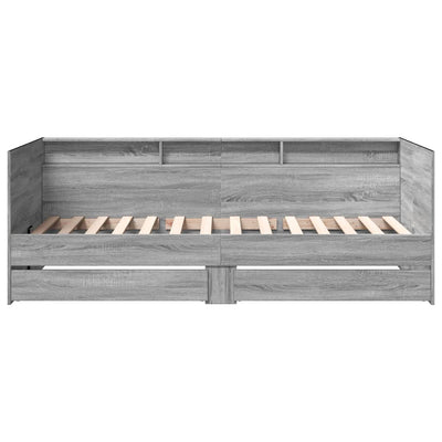 Daybed with Drawers Grey Sonoma 75x190 cm Engineered Wood