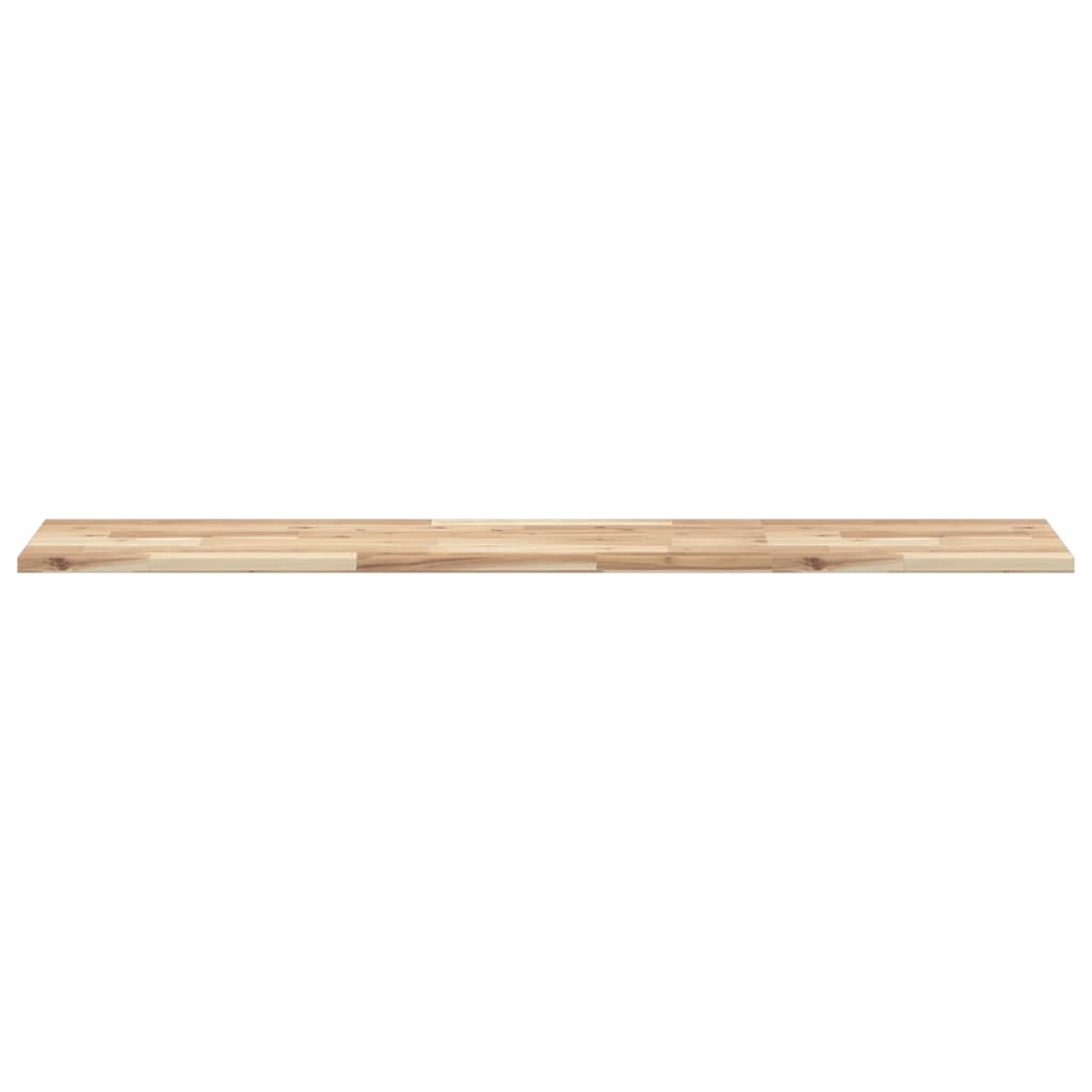 Floating Shelf Untreated Solid Wood Acacia Natural Height 2 cm Depth 30 cm 140 cm
