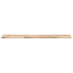Floating Shelf Untreated Solid Wood Acacia Natural Height 2 cm Depth 30 cm 140 cm