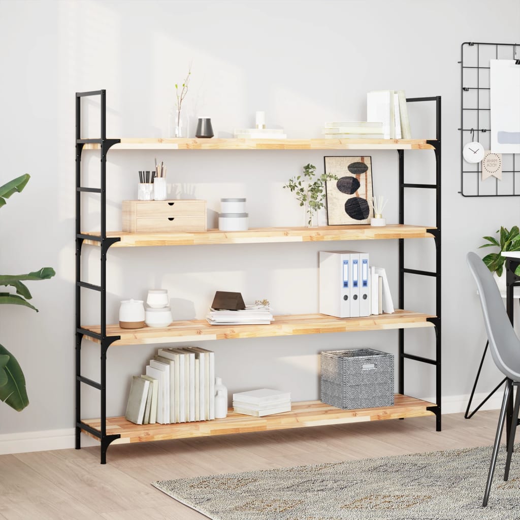 vidaXL Floating Shelf Untreated Solid Wood Acacia Natural Height 4 cm Depth 30 cm