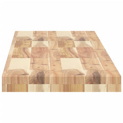 vidaXL Floating Shelf 140x30x4 cm Untreated Solid Wood Acacia 5