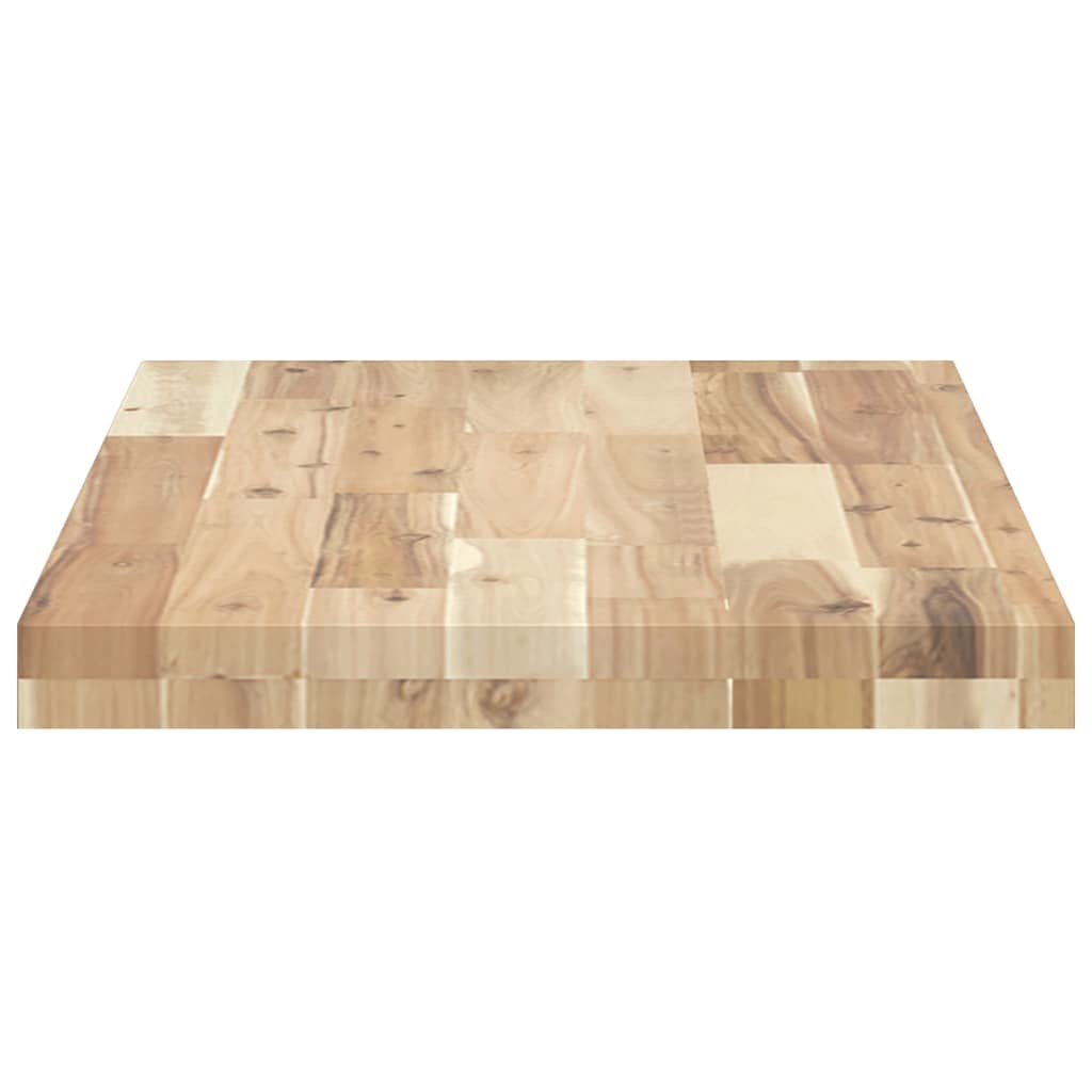 Floating Shelf Untreated Solid Wood Acacia Natural Height 4 cm Depth 40 cm 80 cm