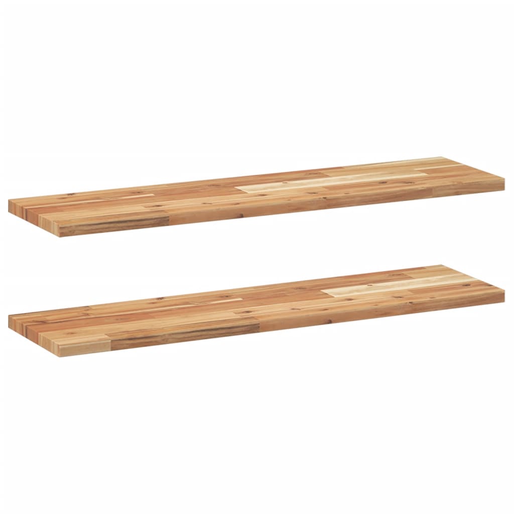 Floating Shelves Oil Finished Height 2 cm Depth 20 cm 2 pcs 80 cm