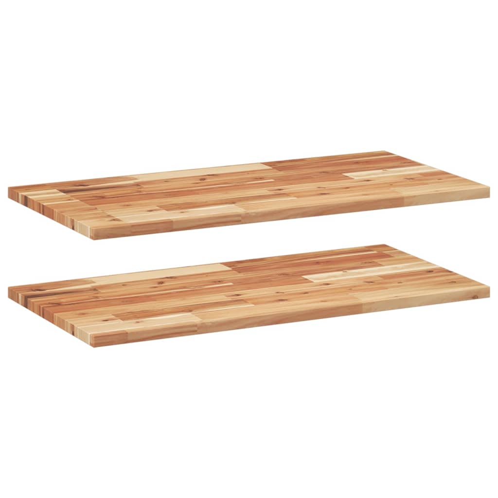 vidaXL Floating Shelves 2 pcs 60x40x2 cm Oil Finished Solid Wood Acacia 2