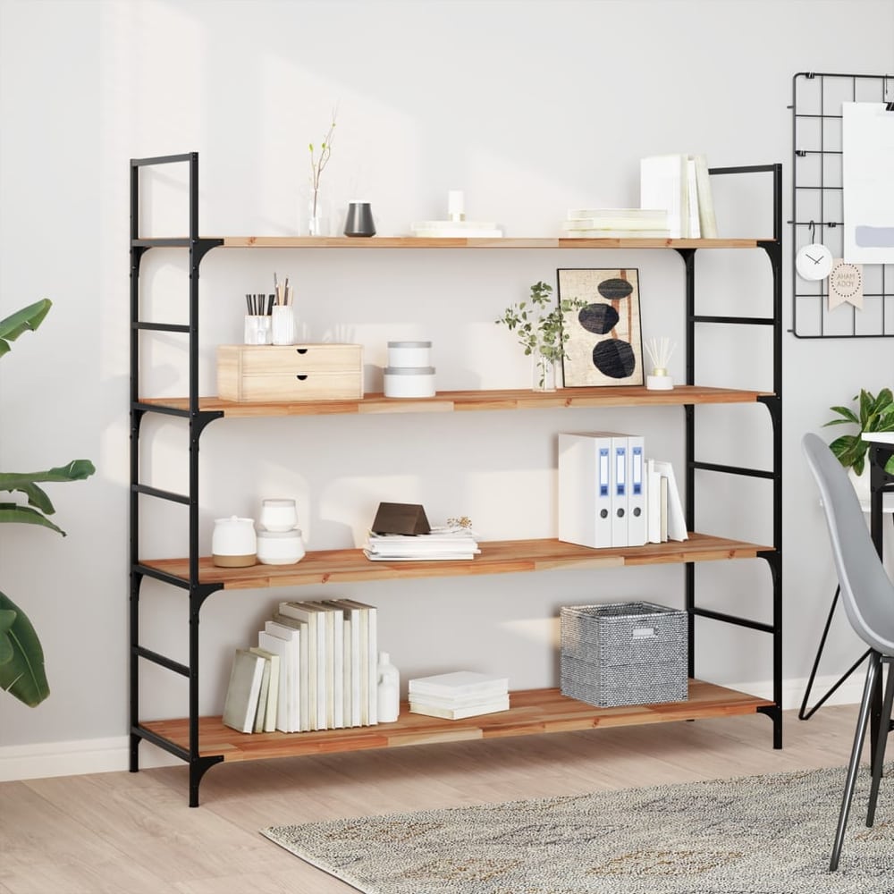 Floating Shelf Solid Wood Acacia Oil Finished Height 2 cm Depth 40 cm 140 cm