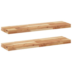 vidaXL Floating Shelves 2 pcs 100x20x4 cm Oil Finished Solid Wood Acacia 2