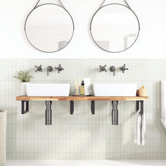 Bathroom Vanity Top Untreated Solid Wood Acacia Natural Height 4 cm 120 cm 40 cm