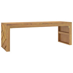 vidaXL Coffee Table 110x35x38 cm Solid Wood Teak 2