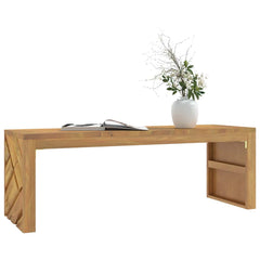 vidaXL Coffee Table 110x35x38 cm Solid Wood Teak 1