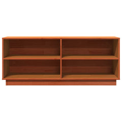 vidaXL Shoe Cabinet Wax Brown 110x34x45 cm Solid Wood Pine 5