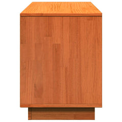 vidaXL Shoe Cabinet Wax Brown 110x34x45 cm Solid Wood Pine 6