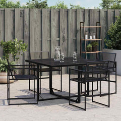 vidaXL Garden Chairs 4 pcs Black Poly Rattan 3