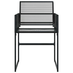 vidaXL Garden Chairs 4 pcs Black Poly Rattan 4