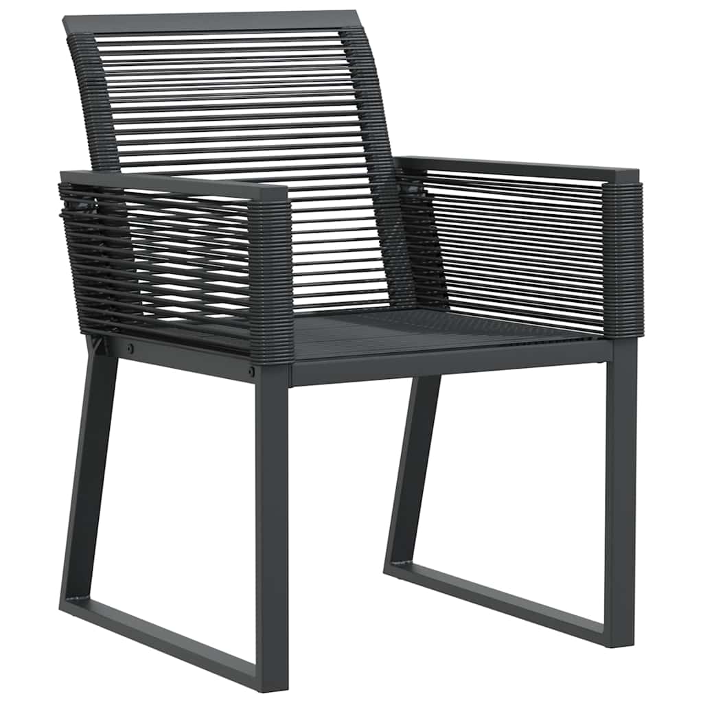 Garden Chairs Black Poly Rattan 4