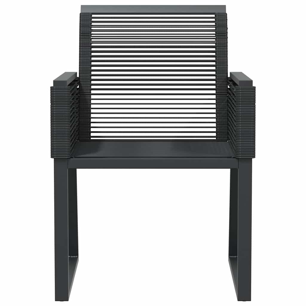 Garden Chairs Black Poly Rattan 4