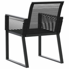 Garden Chairs Black Poly Rattan 4