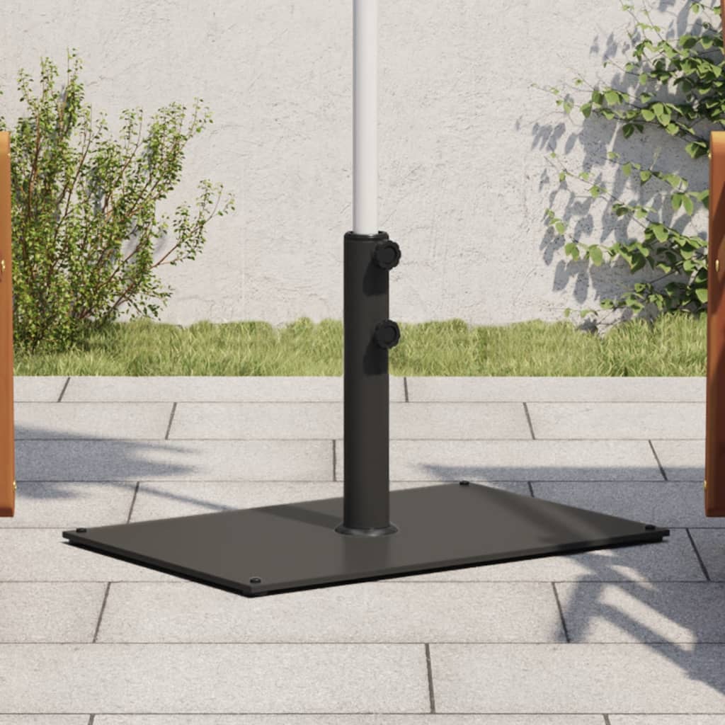 Parasol Base for Ø32/38/48 Poles 15 kg Rectangular Black
