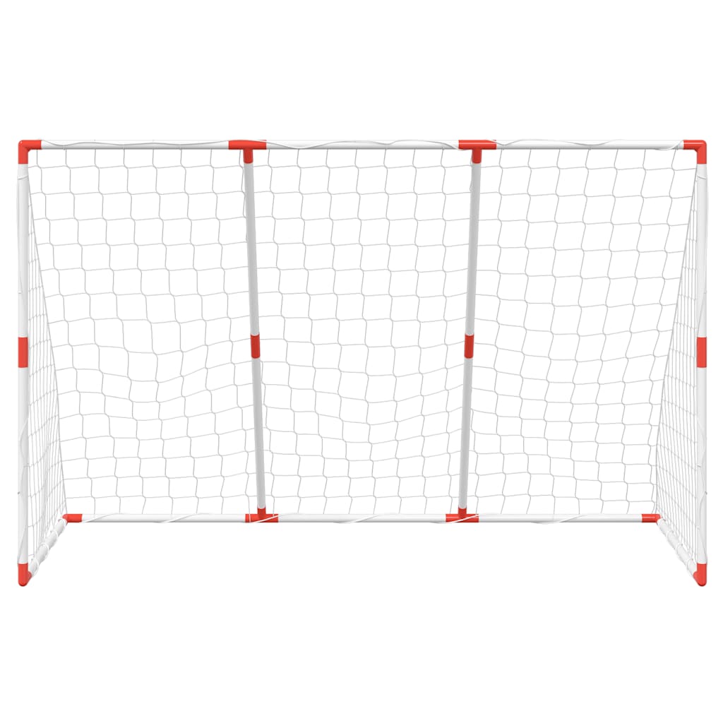 vidaXL Kids' Football Goal with Balls 2-in-1 White 184x64x124 cm 5
