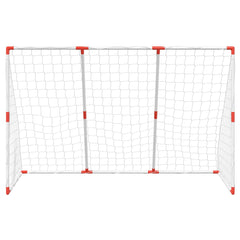 vidaXL Kids' Football Goal with Balls 2-in-1 White 184x64x124 cm 5