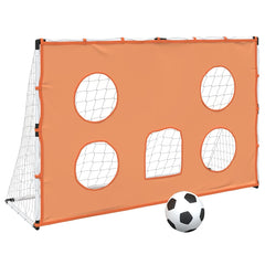 vidaXL Kids' Football Goal with Targeting Mat and Ball 182x62x118 cm 2