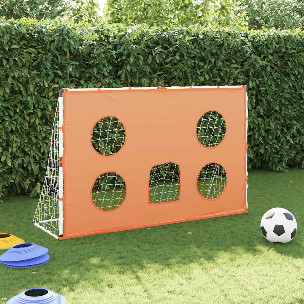 vidaXL Kids' Football Goal with Targeting Mat and Ball 182x62x118 cm 3