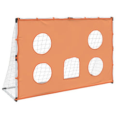 vidaXL Kids' Football Goal with Targeting Mat and Ball 182x62x118 cm 4
