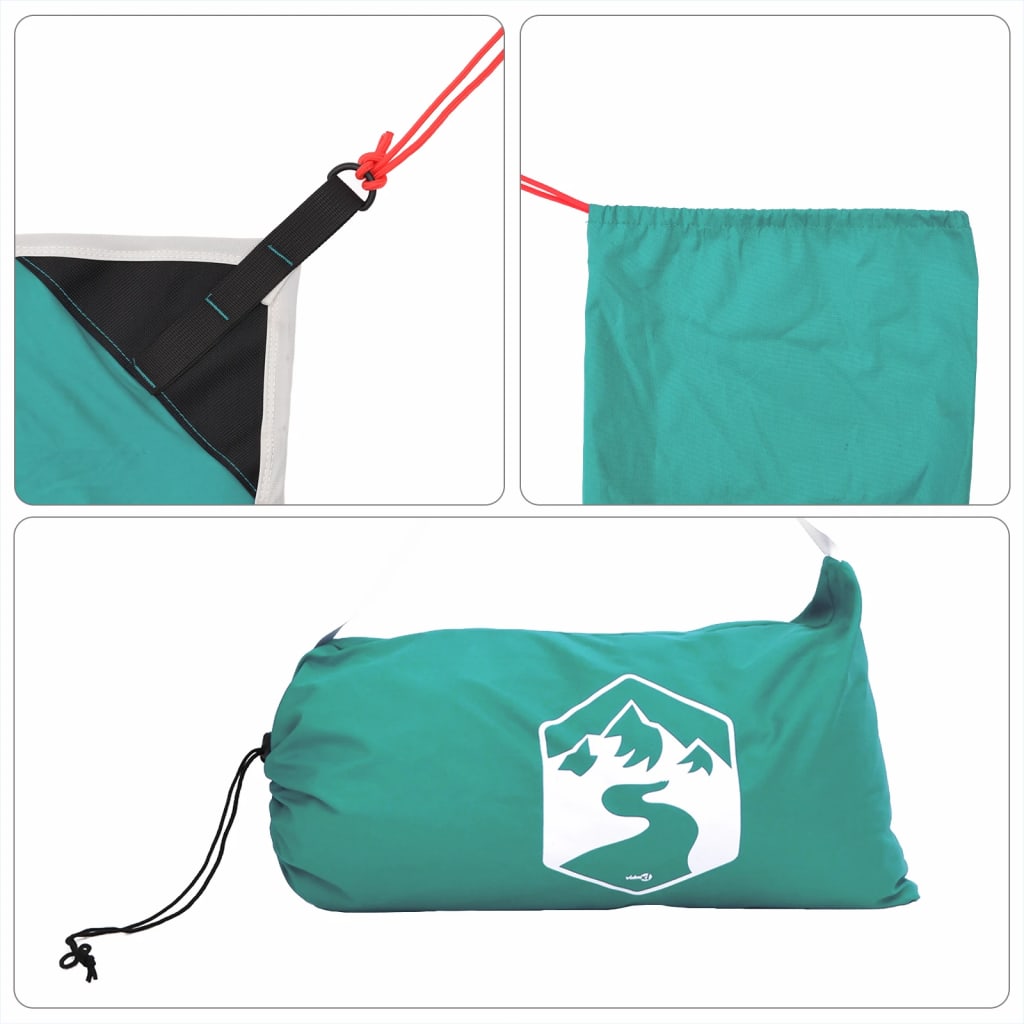 Beach Canopy with Sand Anchors Green 214 cm 236 cm