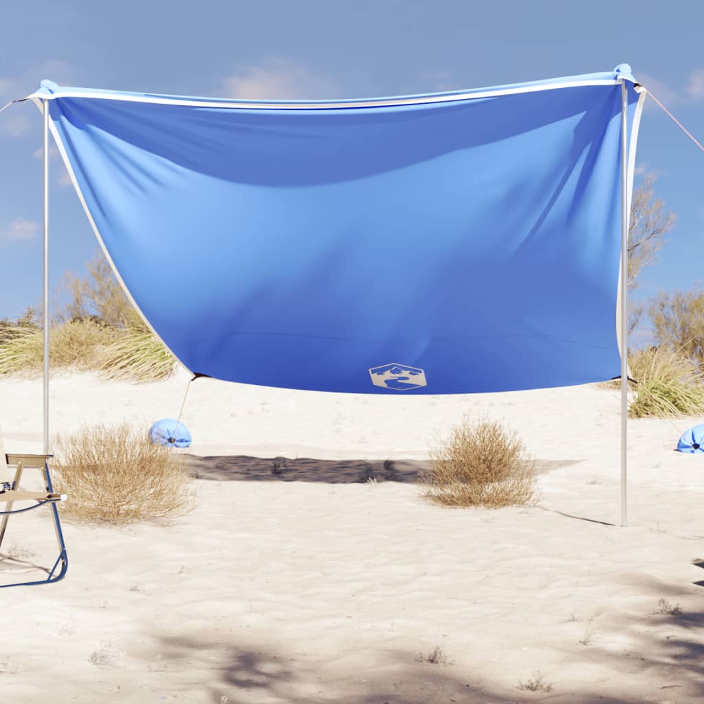 Beach Canopy with Sand Anchors Blue 304 cm 300 cm