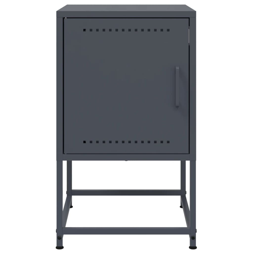 vidaXL Bedside Cabinets 2 pcs Anthracite 36x39x60.5 cm Steel 5
