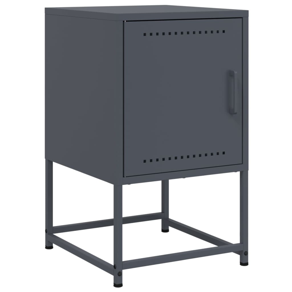 vidaXL Bedside Cabinets 2 pcs Anthracite 36x39x60.5 cm Steel 6