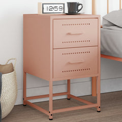 vidaXL Bedside Cabinet Pink 36x39x60.5 cm Steel 1