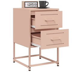 vidaXL Bedside Cabinets 2 pcs Pink 36x39x60.5 cm Steel 4