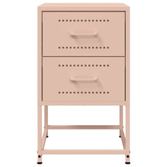 vidaXL Bedside Cabinets 2 pcs Pink 36x39x60.5 cm Steel 6