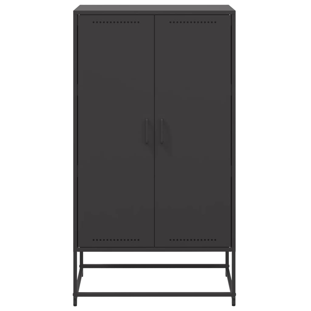 vidaXL Highboard Black 68,5x38,5x123,5 cm Steel 4
