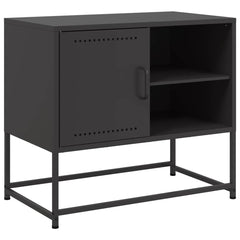 vidaXL TV Cabinet Black 68x39x60.5 cm Steel 2