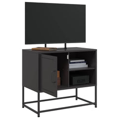 vidaXL TV Cabinet Black 68x39x60.5 cm Steel 4