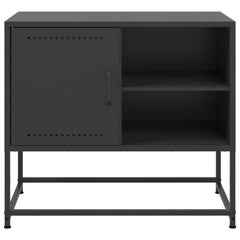 vidaXL TV Cabinet Black 68x39x60.5 cm Steel 6