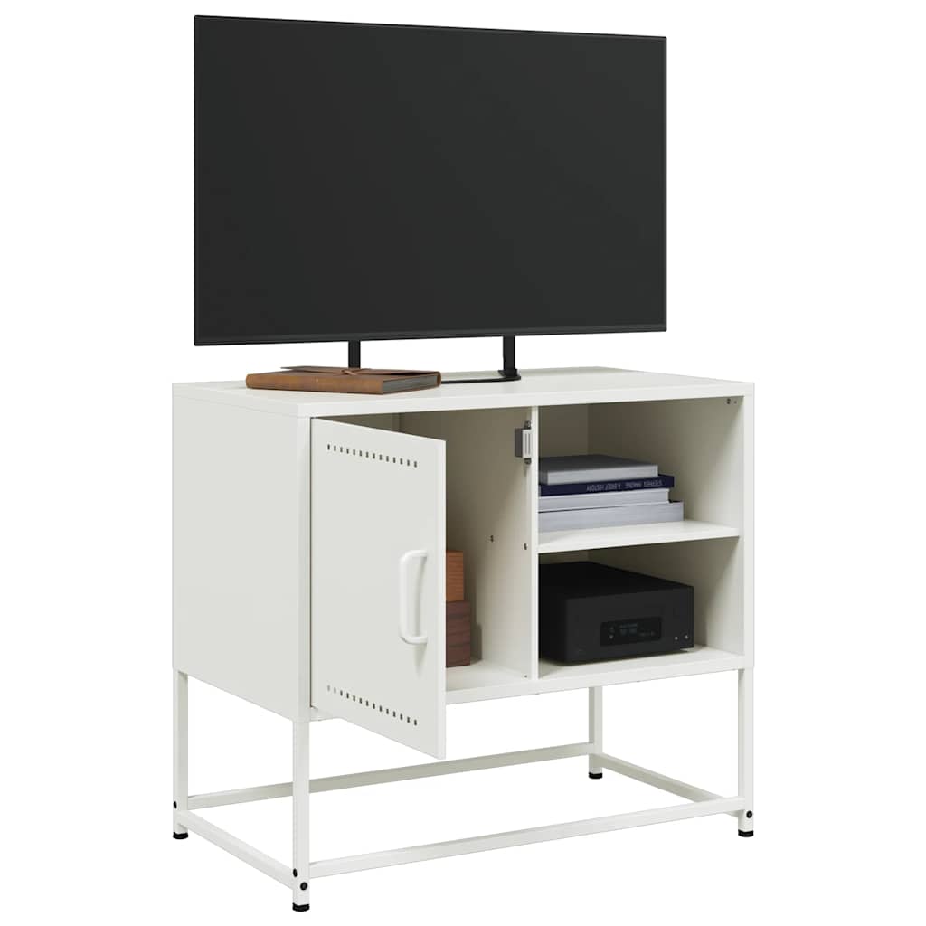 vidaXL TV Cabinet White 68x39x60.5 cm Steel 4
