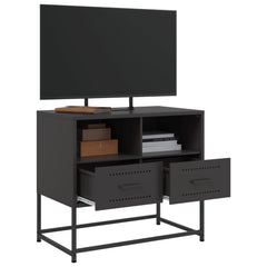 vidaXL TV Cabinet Black 68x39x60.5 cm Steel 4