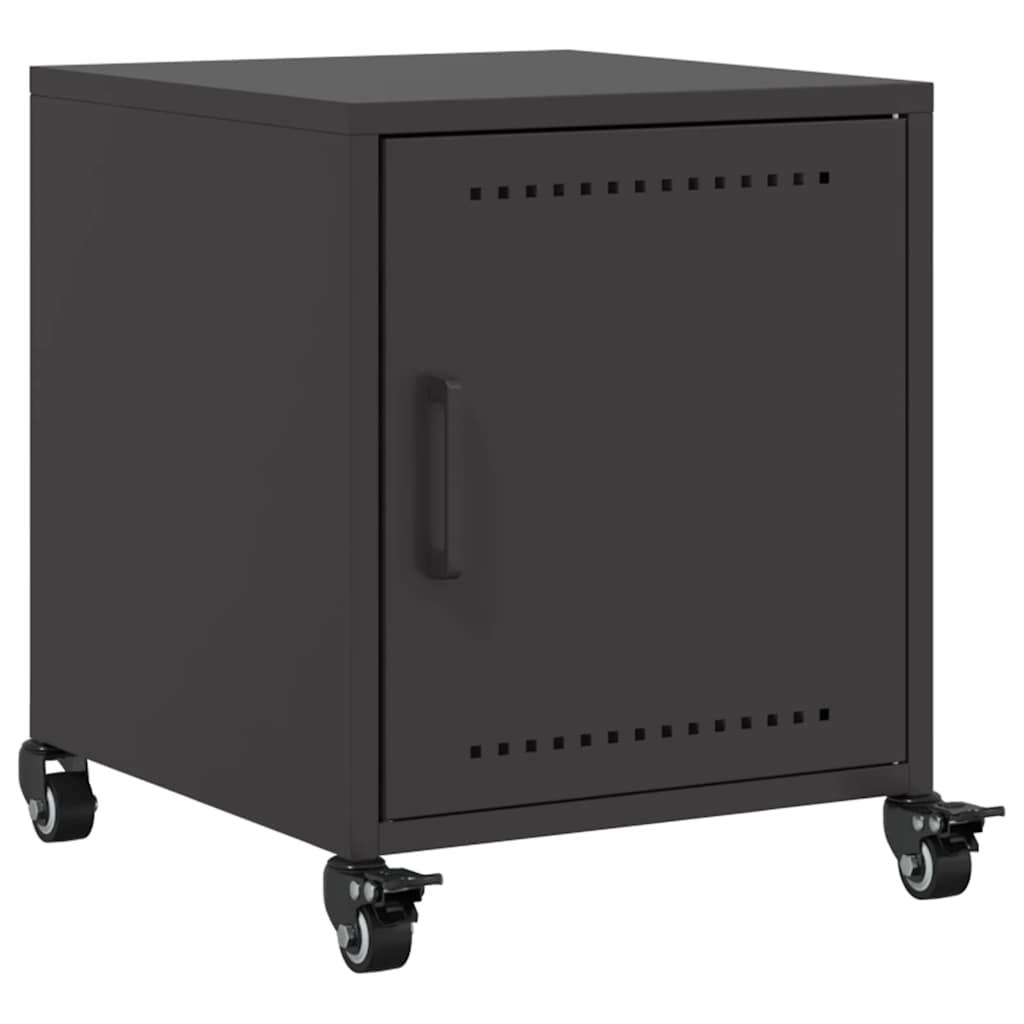 Bedside Cabinets 36x39x43,5 cm Steel Black