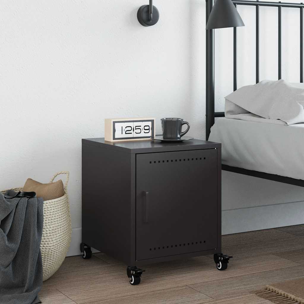 Bedside Cabinets 36x39x43,5 cm Steel Black