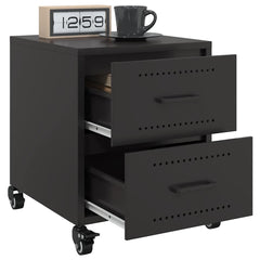vidaXL Bedside Cabinets 2 pcs Black 36x39x43.5 cm Steel 4