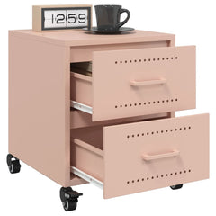 vidaXL Bedside Cabinets 2 pcs Pink 36x39x43.5 cm Steel 4