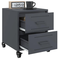 vidaXL Bedside Cabinets 2 pcs Anthracite 36x39x43.5 cm Steel 4