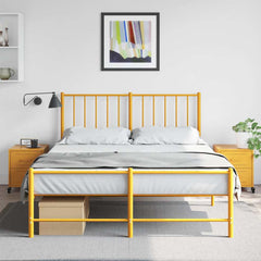 vidaXL Bedside Cabinets 2 pcs Mustard Yellow 36x39x43.5 cm Steel 3