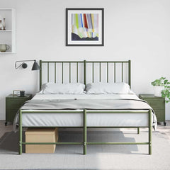 vidaXL Bedside Cabinets 2 pcs Olive Green 36x39x43.5 cm Steel 3