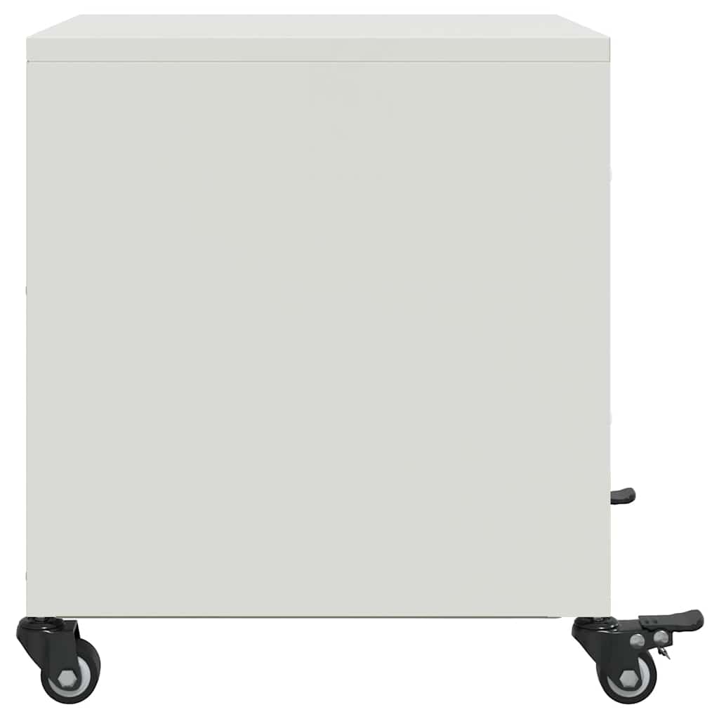vidaXL Bedside Cabinets 2 pcs White 36x39x43.5 cm Steel 6