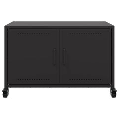 vidaXL TV Cabinet Black 68x39x43.5 cm Steel 6